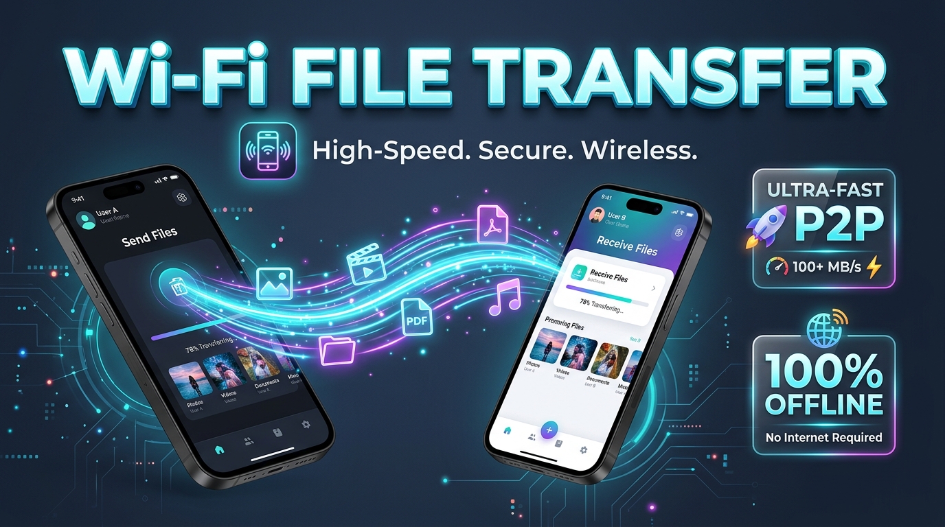 Grafik fitur Wi-Fi File Transfer